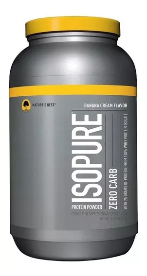 Suplemento Isopure Zero Carb sabor banana cream de 1.36kg