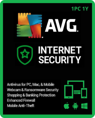Avg Internet Security - 1 Dispositivo 1 Ano