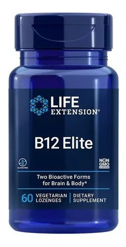 B-12 Elite Lozenges 1000 Mcg 60 Días Mejor Biodisponibilidad Frutilla