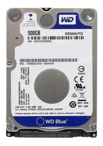 Disco rígido interno Western Digital  WD5000LPCX 500GB azul