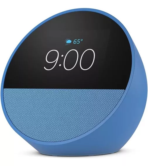 Speaker Amazon Echo Spot Alexa Smart 2024 Com Relógio - Azul