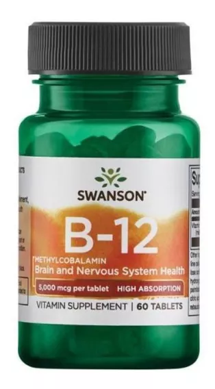 Vitamina B12 Sublingual Methylcobalamin 5000mcg