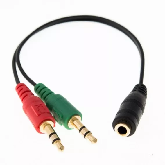 Adaptador P3 Fêmea Para 2 P2 Stereo Macho