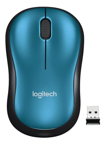 Mouse M185 Sem Fio Com Alcance De 10 Metros 2,4 Ghz Cor Azul Logitech