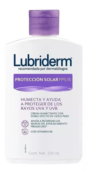  Crema protectora para cuerpo Lubriderm Corporal Crema Corporal Lubriderm® Protección Solar Uv 15 200 Ml en tubo de 120mL/200g