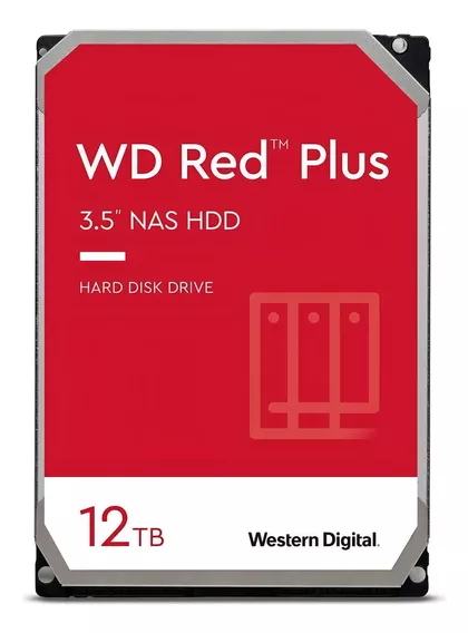 Disco rígido interno Western Digital WD Red Plus WD120EFBX 12TB vermelho