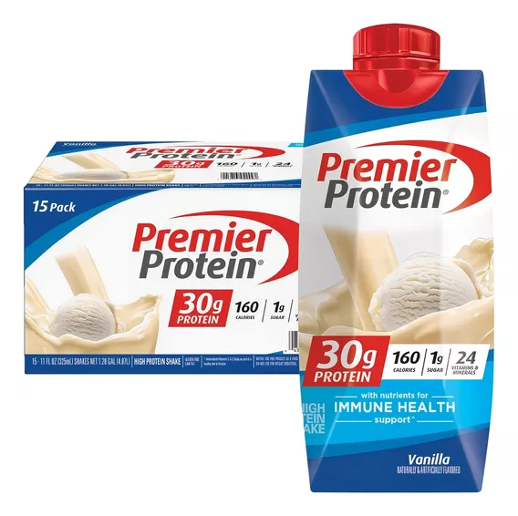 Premier Protein Malteada Alto Proteínas Vainilla 15pk 325ml