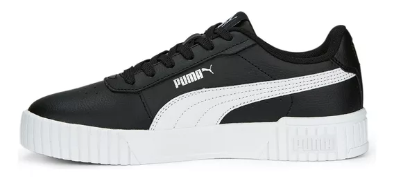 Tenis Mujer B/n Plateado Puma Carina 2.0