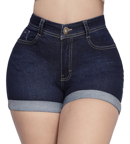 Short Mujer Mezclilla Dama Bermuda Colombiano Linea Premium