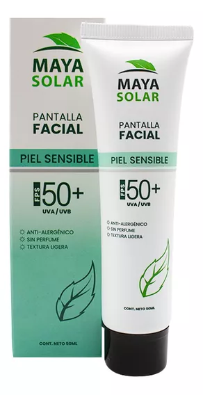 Protector Solar Facial Mineral Maya Solar Piel Sensible 50ml