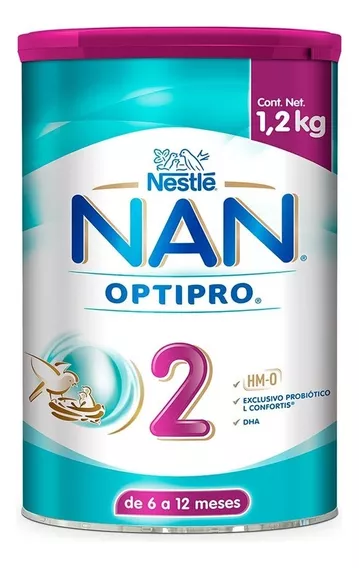 Leche de fórmula en polvo sin TACC Nestlé Nan Opti pro en lata de 1 de 1.2kg - 6  a 12 meses