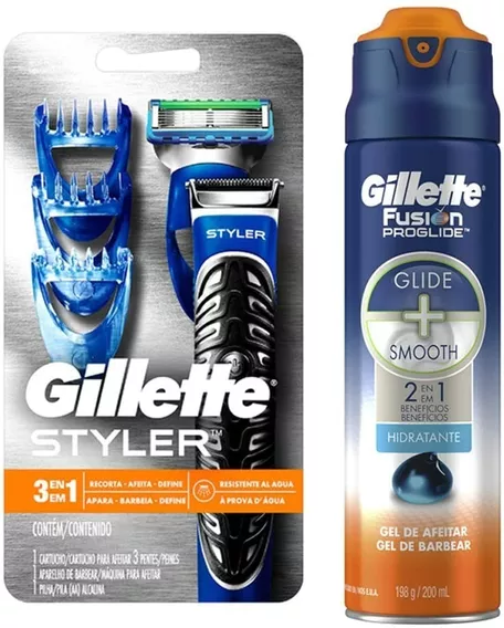 Maquina Para Afeitar Styler 3 En 1 Y Gel Proglide Hidratante