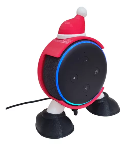 Suporte Para Alexa Echo Dot 3 - Papai Noel Enfeite Natal