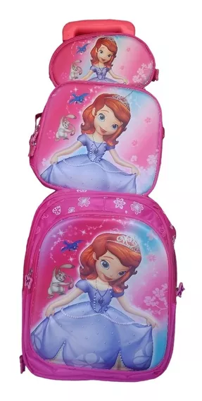 Mochila 3d De Carrito De Princesita Sofía En Combo