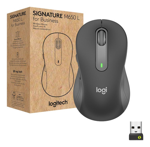 Mouse Logitech B2b M650 L Signature For Business 910-006346 Cor Cinza