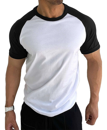 Playera Para Hombre Empalme Deportiva Tenis Top Manga Corta