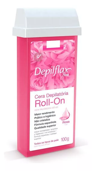 Depilflax - 03 Refil Cera Roll On Rosa 100g