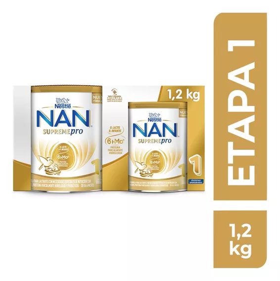 Pack X2 Fórmula Infantil Nestlé Nan Supreme Pro Etapa 1 1.2kg