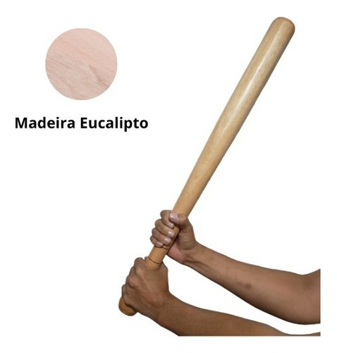 Taco De Madeira Baseball Beisebol Maciço Resistente 70cm