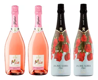 Espumante Mia Delicate Suave Rosé E Espumante Jaume Kit C/4