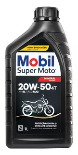 Óleo de motor  Mobil mineral 20W-50 para motos e quadriciclos de 1 unidade