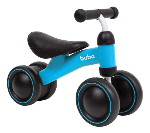 Bicicleta Infantil De Equilíbrio Sem Pedal 4 Rodas Bebê Buba Cor Azul