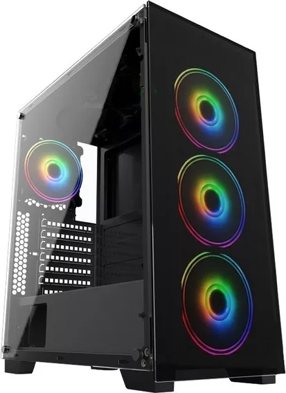 Gabinete Gamer Vidro Usb3.0 Xway 01144 Fonte 600w 4 Fans 