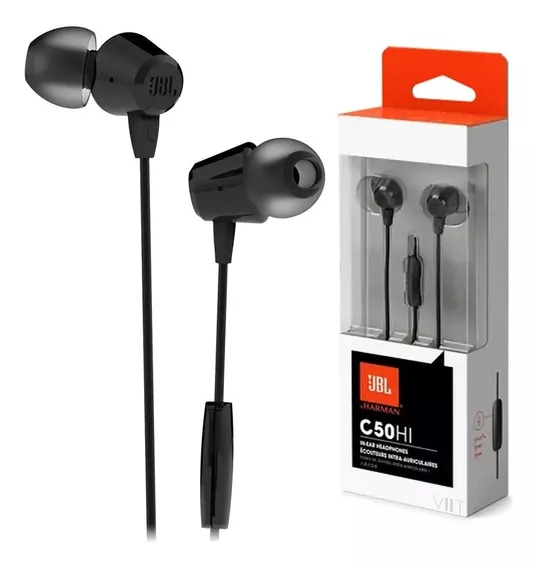 Fone De Ouvido In-ear Jbl C50hi Original Garantia 1 Ano Pret