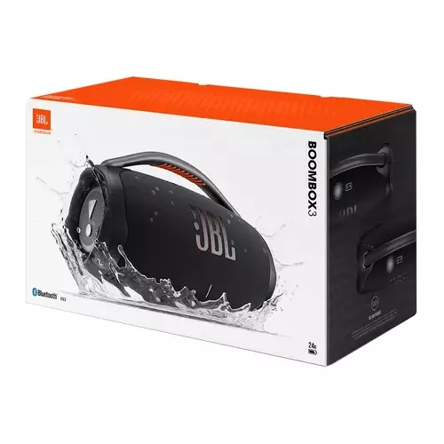 Caixa De Som Jbl Boombox 3 Com Bluetooth Ipx7 Preto 110/220v