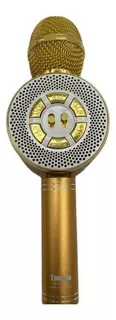 Microfone Tomate MT-1035 Karaoke bluetooth cor dourado