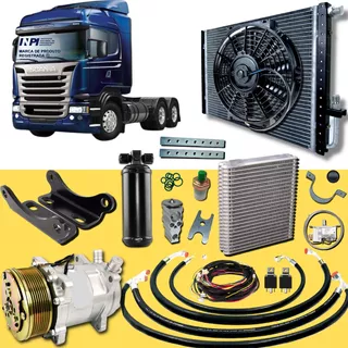 Kit Ar Condicionado Comp Volvo Fh E Nh Com Suporte Universal