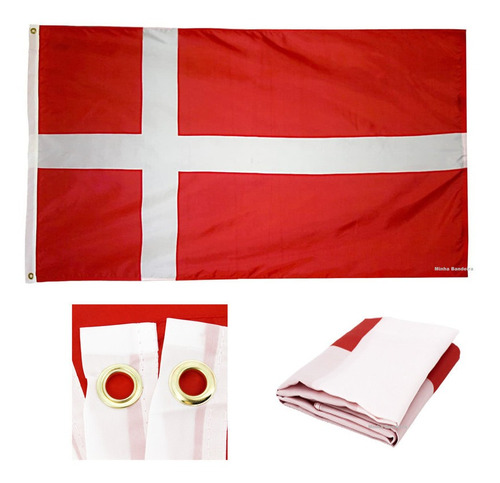 Bandeira Da Dinamarca De Tecido Grande Em Dupla Face Barata