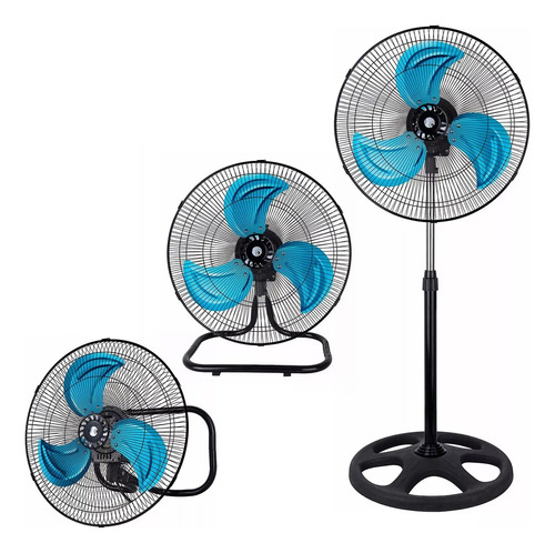 Ventilador De Pedestal 3 En 1 Estructura 18'' Aspas Metalico