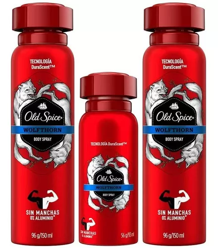 Body Spray Old Spice Wolfthorn 96g + Body Spray 56g Fragancia Neutro