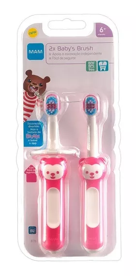 Kit Escova Dental Baby S Brush Rosa Mam