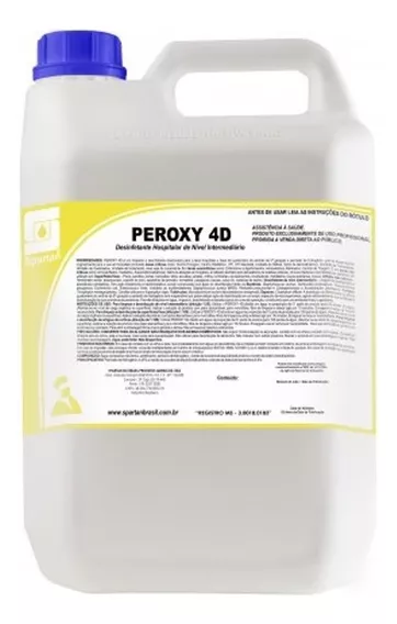 Desinfetante Hospitalar Limpador Peroxy 4d 5 Litros Spartan