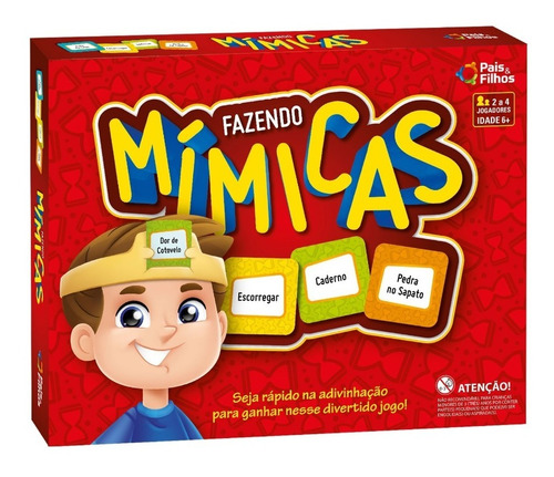 Brinquedo Jogo Infantil Diversão Adivinhação Fazendo Mímicas