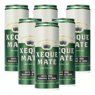 Xeque Mate Bebida Mista Draft Rum Limão 355ml Kit C/ 6 Unid