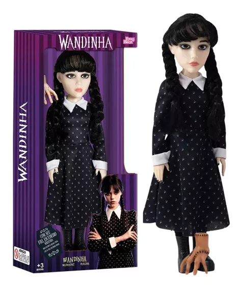 Boneca Wandinha Familia Addams E Mãozinha Série Tv Original