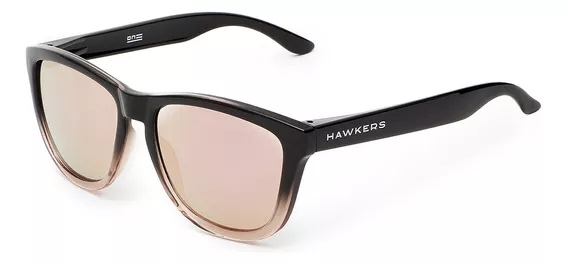 Lentes De Sol Hawkers - Fusion Rose Gold Color Salmón/Negro