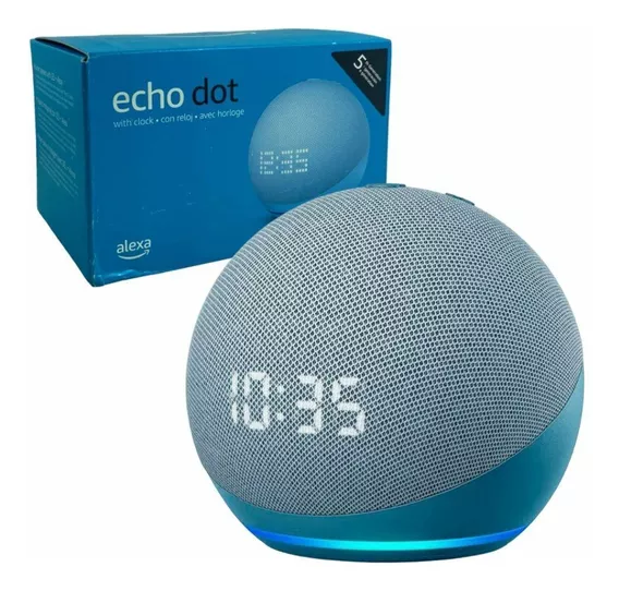 Echo Dot 5 Geração Relógio Smart Speaker Alexa Lançamento