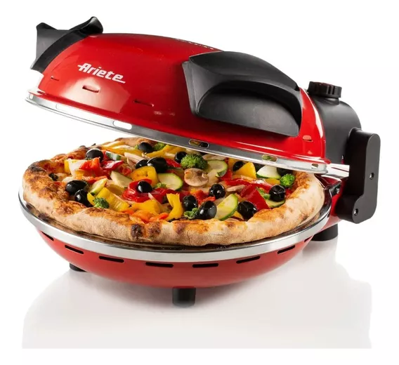 Forno De Pizza Elétrico Vermelho 1200w 127v 400°c Ariete 