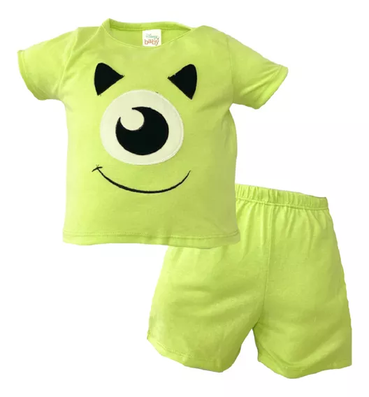 Conjunto Algodón Short Y Playera  Disney Mike Wazowski