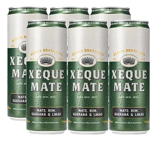 Kit 6 Bebida Mista Xeque Mate Rum Água E Limão 355ml