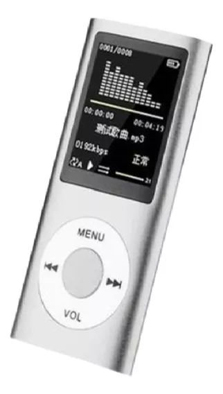 Mp4 Mp3 Player Multimídia Stereo Rádio Fm Suporta Fm Cor Prateado