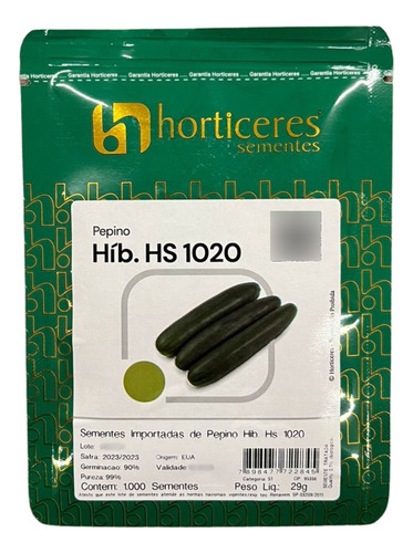 Pepino Hibrido Hs1020 1000 Sementes