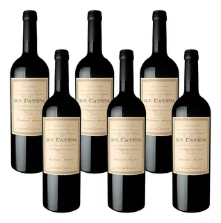 Vinho argentino Dv Catena Cabernet Malbec caixa com 6 unidades de 750ml cada