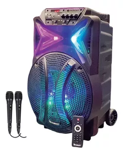 Alto Falante Sumay SM-CAP45 800w 2 Mic Bluetooth Preta 110/220v