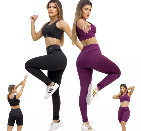 Kit Preço Atacado 6 Pçs Roupa De Academia Confort Feminino