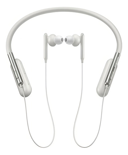 Fone de ouvido neckband gamer sem fio Samsung U Flex EO-BG950 ivory white com luz  branco